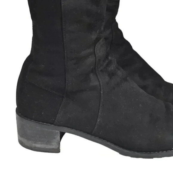 Stuart Weitzman Reserve Over the Knee Suede Boots Black Suede Size 5.5 - Picture 5 of 13